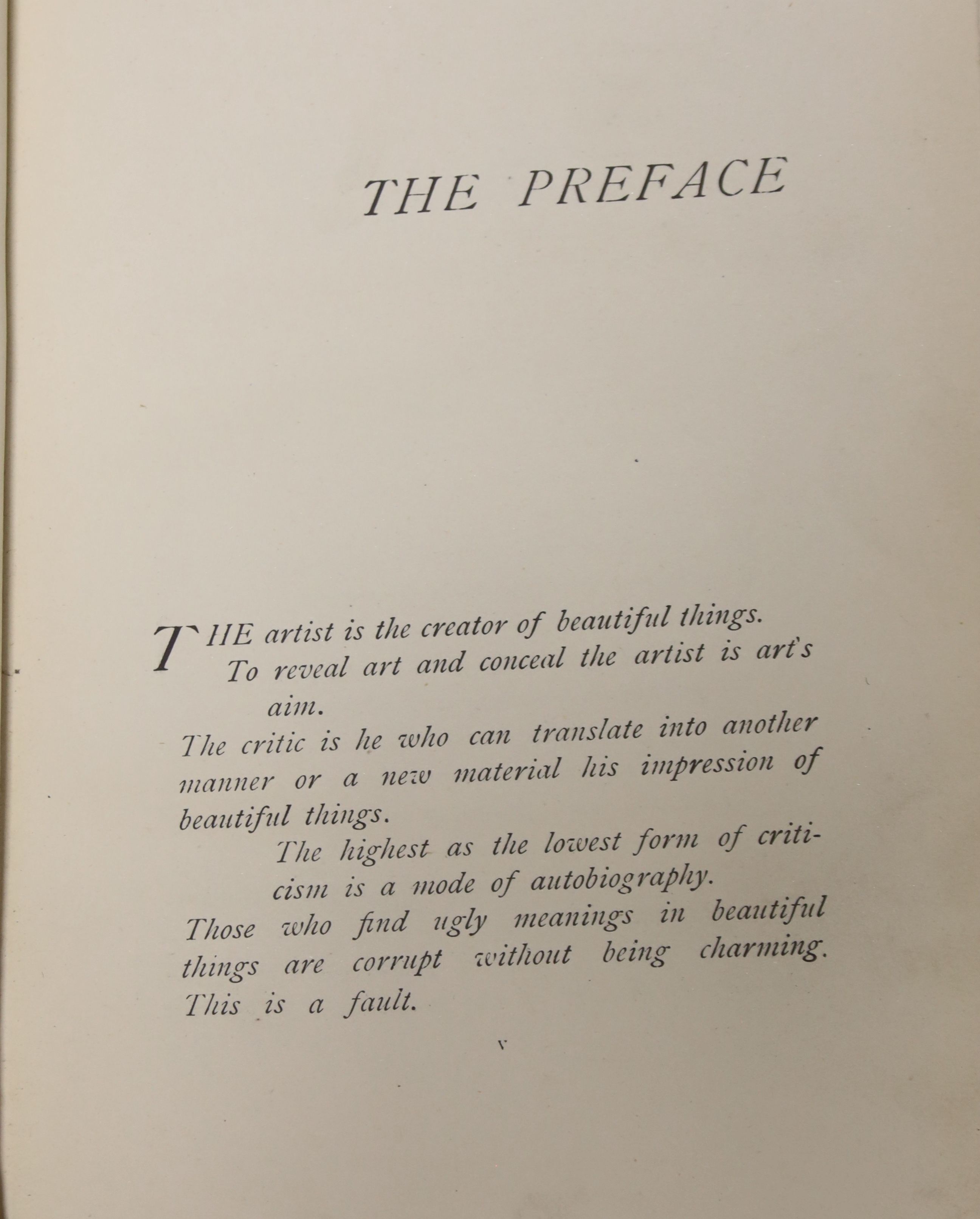 Wilde, Oscar, 'The Picture of Dorian Gray', 8vo (no dj) Ward Lock and Bowden Ltd., London, New York, Melbourne, half title, light foxing and blemishing throughout